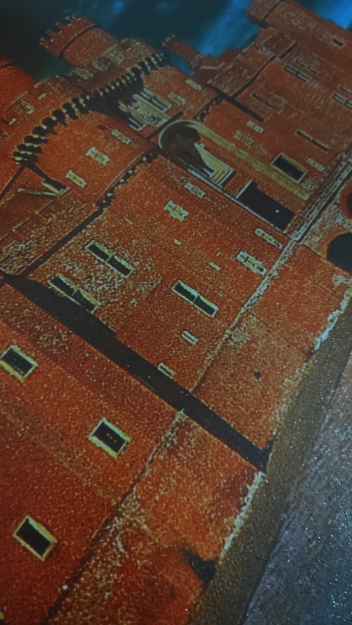 (2) Large Castle Painting in Antique Frame