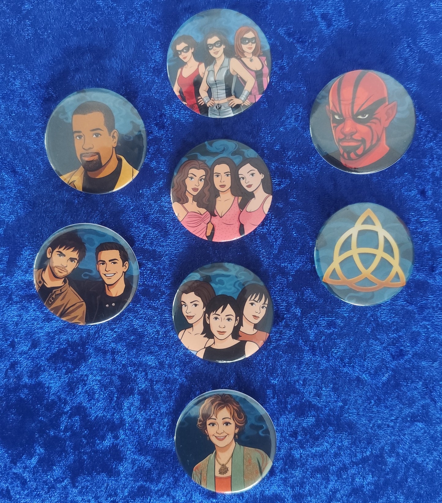 Set of 8 Pin Badges