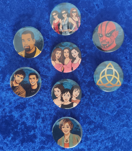 Set of 8 Pin Badges