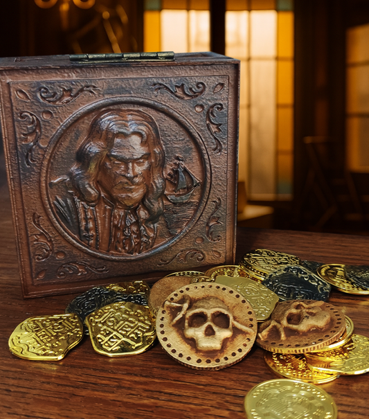 Captain Jack Black Cutting Pirate Treasure